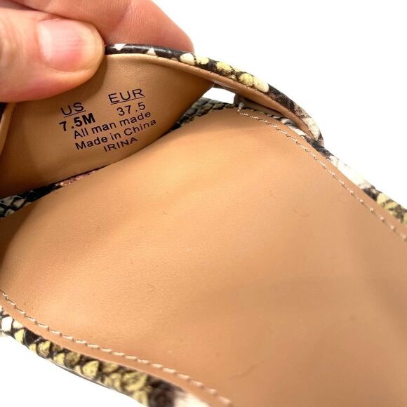 NEW Sam Edelman Circus Irina Block Heel snake python Sandals Sz 7.5 - Picture 9 of 10